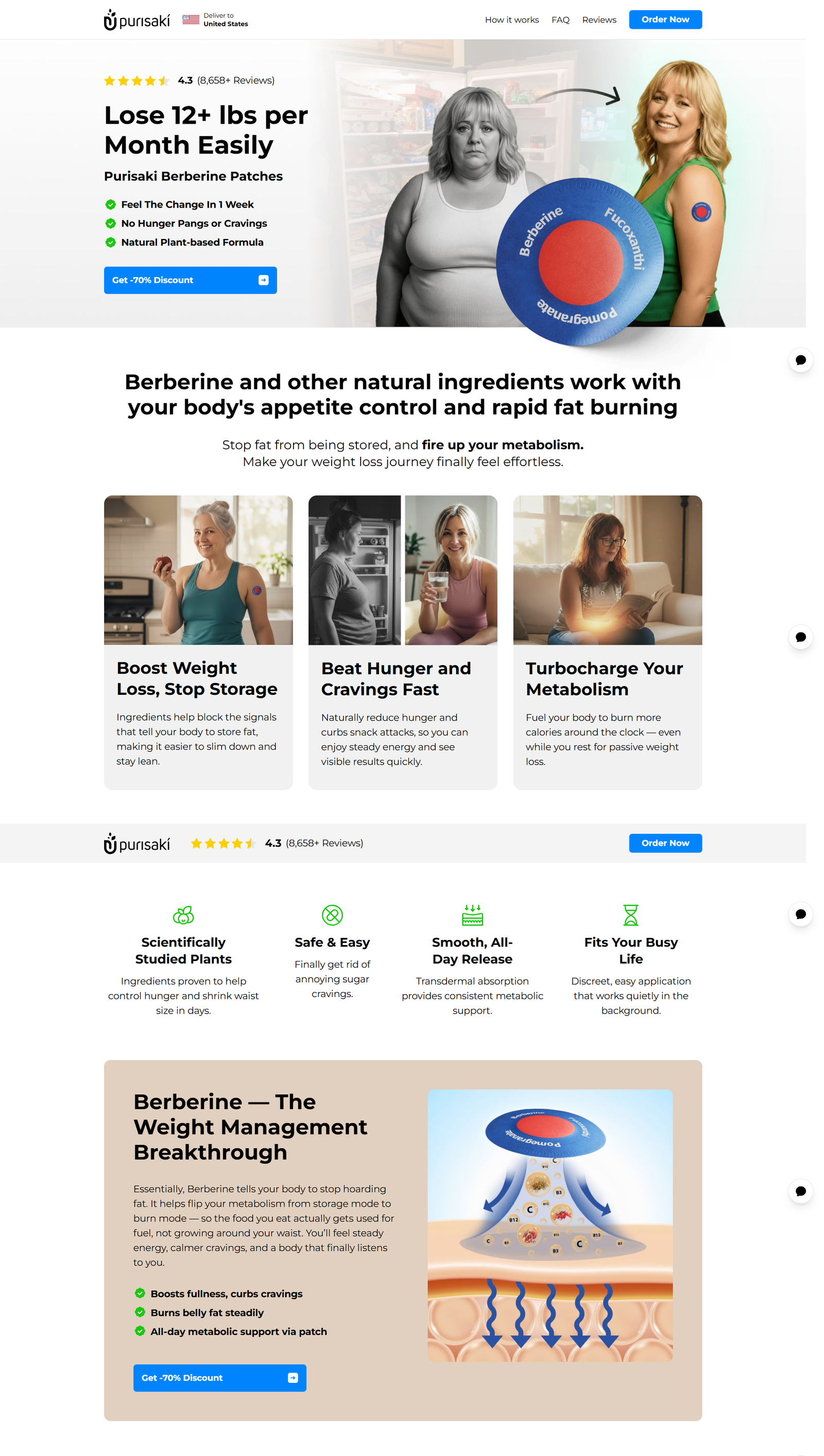 Purisaki Berberine-Pflaster können Appetit und Stoffwechsel unterstützen. Anwendung, Inhaltsstoffe und aktuelles Angebot für DE, AT, CH & LU entdecken.